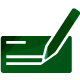 checkbook with pen icon