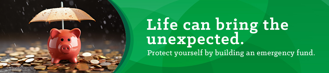 Life can bring the unexpected. Protect yourself by building an emergency fund. 