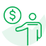 individual point to dollar sign icon