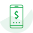 cell phone with dollar sign icon